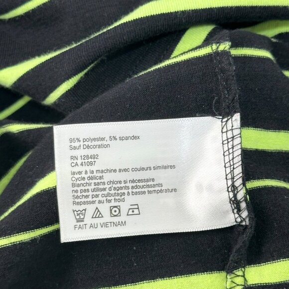 Greg Norman ML75 Mens Small Polo Shirt Black/Neon Green Stripes Outdoor Hikings - Picture 4 of 12